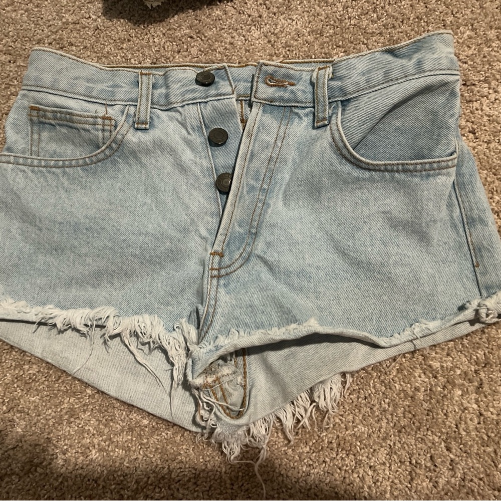 Light Blue Denim Women's Shorts
